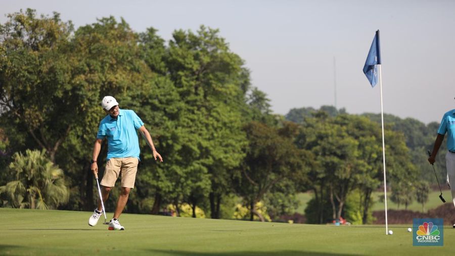 CNBC Indonesia Golf Tournament 'End of Year Fun Match' di Royale Golf Halim, Jakarta, Minggu (18/12/2022). (CNBC Indonesia/ Muhammad Sabki)