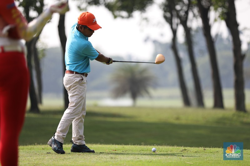 CNBC Indonesia Golf Tournament 'End of Year Fun Match' di Royale Golf Halim, Jakarta, Minggu (18/12/2022). (CNBC Indonesia/ Muhammad Sabki)