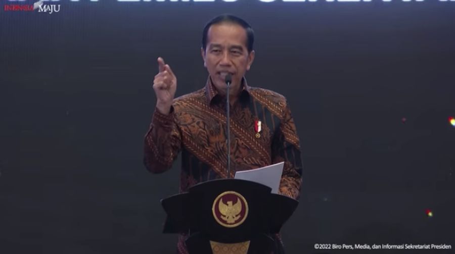 Sambutan Presiden Joko Widodo Saat Konsolidasi Nasional Bawaslu RI, Jakarta, 17 Desember 2022. (Tangkapan Layar Sekretariat Presiden)