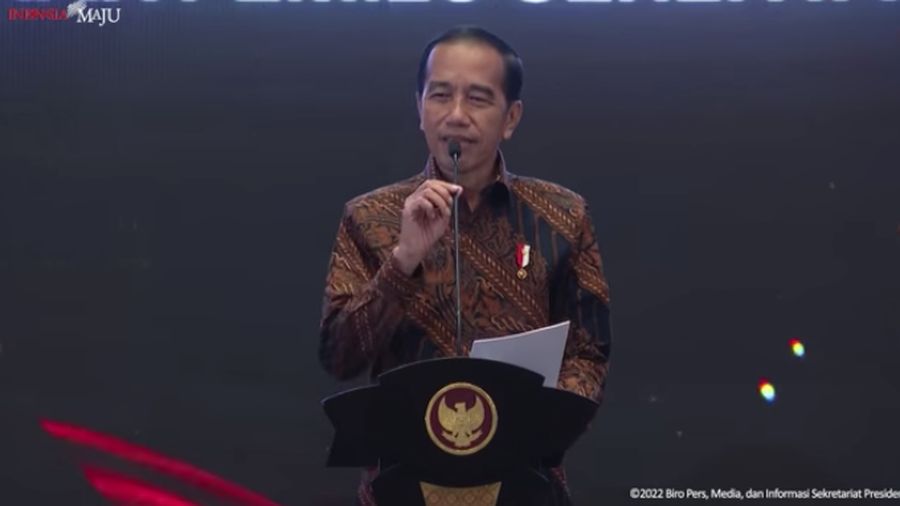 Sambutan Presiden Joko Widodo Saat Konsolidasi Nasional Bawaslu RI, Jakarta, 17 Desember 2022. (Tangkapan Layar Sekretariat Presiden)