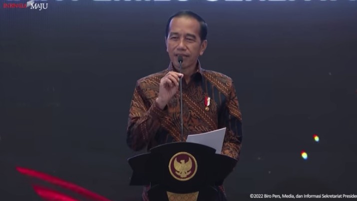 Sambutan Presiden Joko Widodo Saat Konsolidasi Nasional Bawaslu RI, Jakarta, 17 Desember 2022. Sambutan Presiden Joko Widodo Saat Konsolidasi Nasional Bawaslu RI, Jakarta, 17 Desember 2022. (Tangkapan Layar Sekretariat Presiden)