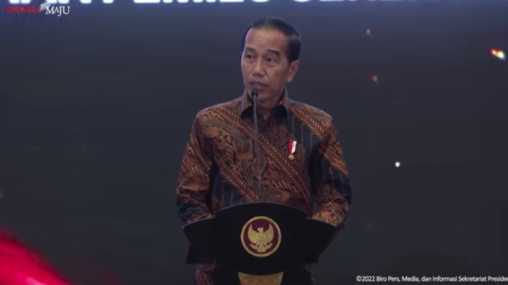Sambutan Presiden Joko Widodo Saat Konsolidasi Nasional Bawaslu RI, Jakarta, 17 Desember 2022. (Tangkapan Layar Sekretariat Presiden)