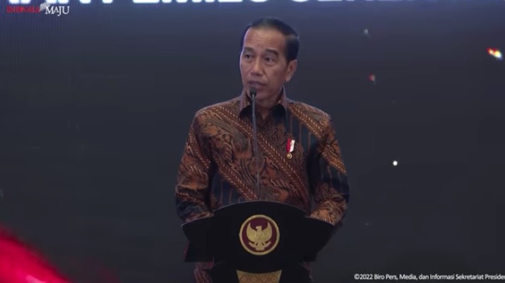 Sambutan Presiden Joko Widodo Saat Konsolidasi Nasional Bawaslu RI, Jakarta, 17 Desember 2022. Sambutan Presiden Joko Widodo Saat Konsolidasi Nasional Bawaslu RI, Jakarta, 17 Desember 2022. (Tangkapan Layar Sekretariat Presiden)