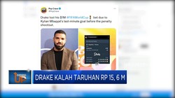 Prancis Vs Argentina Extra Time, Drake Kalah Taruhan Rp15,6 M
