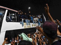 Potret Jutaan Warga Argentina Tumpah Ruah Menyambut Messi Cs