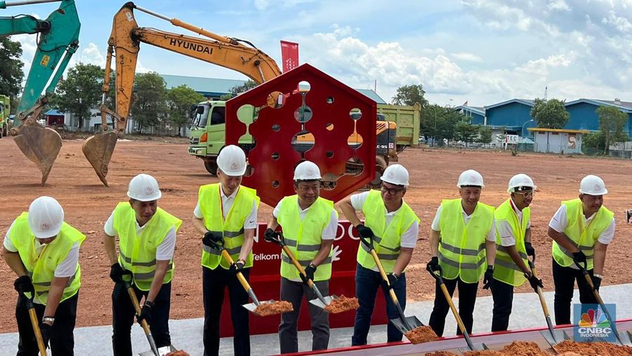 Groundbreaking NeutraDC Hyperscale Data Center Batam. (CNBC Indonesia/ Wahyu Daniel)