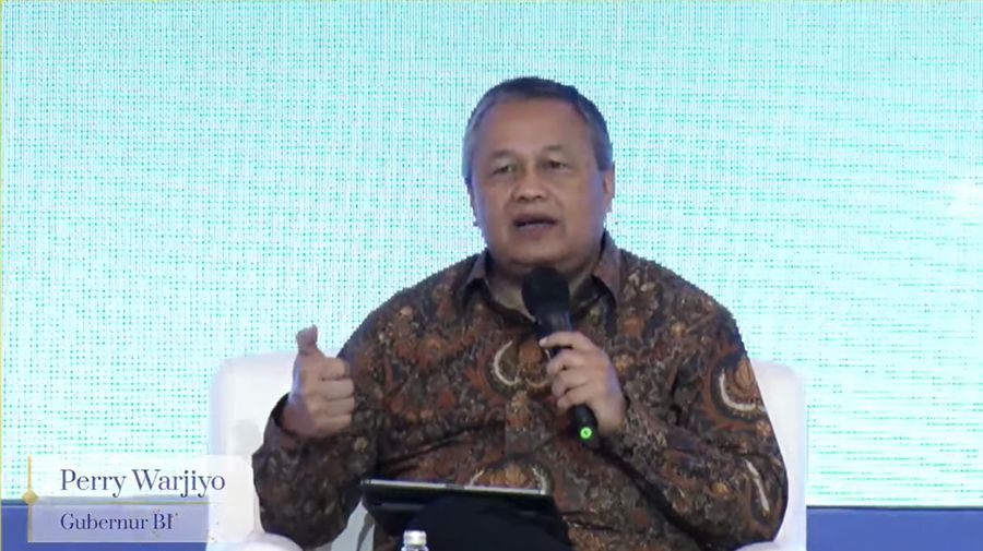 Gubernur Bank Indonesia, Perry Warjiyo dalam acara Outlook Perekonomian Indonesia 2023, Rabu (21/12/2022). (Tangkapan layar via Youtube PerekonomianRI)