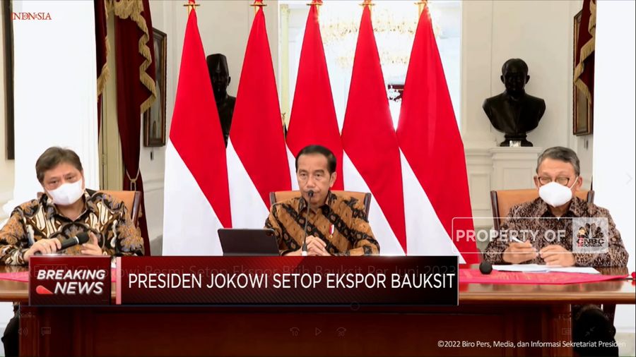 Jokowi Resmi Setop Ekspor Bijih Bauksit Per Juni 2023 (CNBC Indonesia TV)