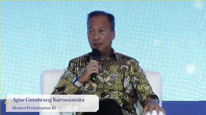 Menteri Perindustrian, Agus Gumiwang Kartasasmita dalam acara Outlook Perekonomian Indonesia 2023 Menteri Perindustrian, Agus Gumiwang Kartasasmita dalam acara Outlook Perekonomian Indonesia 2023, Rabu (21/12/2022). (Tangkapan layar via Youtube PerekonomianRI)