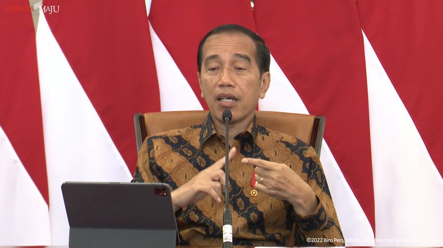 Presiden Joko Widodo Memberikan Keterangan Pers di Istana Merdeka, 21 Desember 2022. (Tangkapan Layar Youtube Sekretariat Presiden)