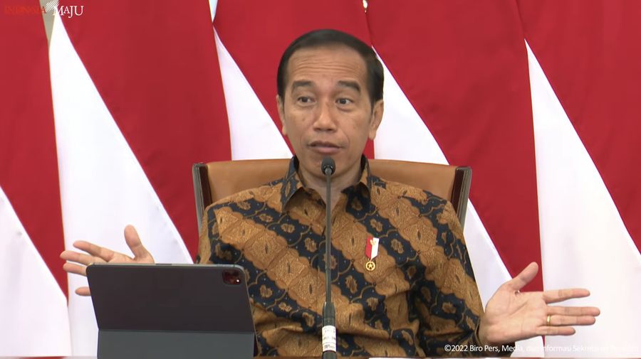 Presiden Joko Widodo Memberikan Keterangan Pers Presiden Joko Widodo, Istana Merdeka, 21 Desember 2022. (Tangkapan Layar Youtube Sekretariat Presiden)