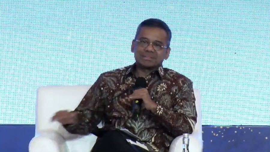 Wakil Menteri Keuangan/Ketua Satgas Percepatan UU Cipta Kerja, Suahasil Nazara dalam acara Outlook Perekonomian Indonesia 2023, Rabu (21/12/2022). (Tangkapan layar via Youtube PerekonomianRI)