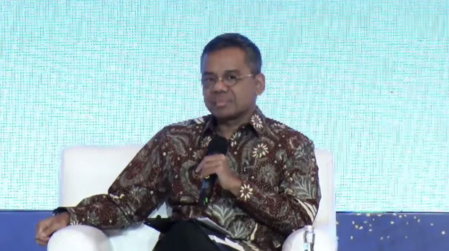 Wakil Menteri Keuangan/Ketua Satgas Percepatan UU Cipta Kerja, Suahasil Nazara dalam acara Outlook Perekonomian Indonesia 2023, Rabu (21/12/2022). (Tangkapan layar via Youtube PerekonomianRI)
