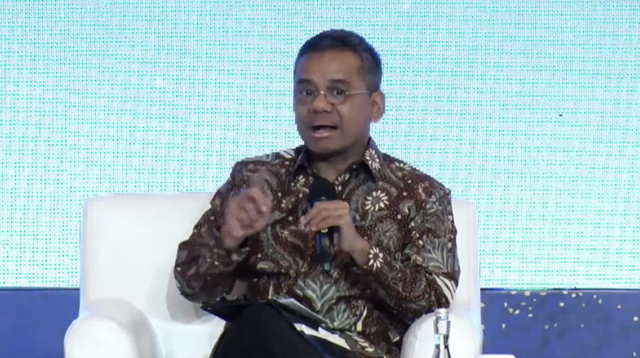 Wakil Menteri Keuangan/Ketua Satgas Percepatan UU Cipta Kerja, Suahasil Nazara dalam acara Outlook Perekonomian Indonesia 2023, Rabu (21/12/2022). (Tangkapan layar via Youtube PerekonomianRI)