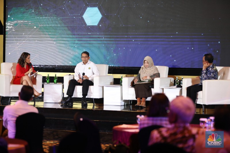 forum Transisi Energi Indonesia di Menara Bank Mega (MBM) Jakarta, Kamis (22/12/2022). (CNBC Indonesia/Tri Susilo)