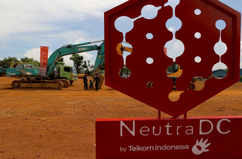 PT Telkomunikasi Indonesia (Persero) Tbk (TLKM) melalui anak usahanya NeutraDC, menggelar ground breaking pembangunan data center berkapasitas 51 MW di Batam. (Dok. Detik/Rachman Haryanto)