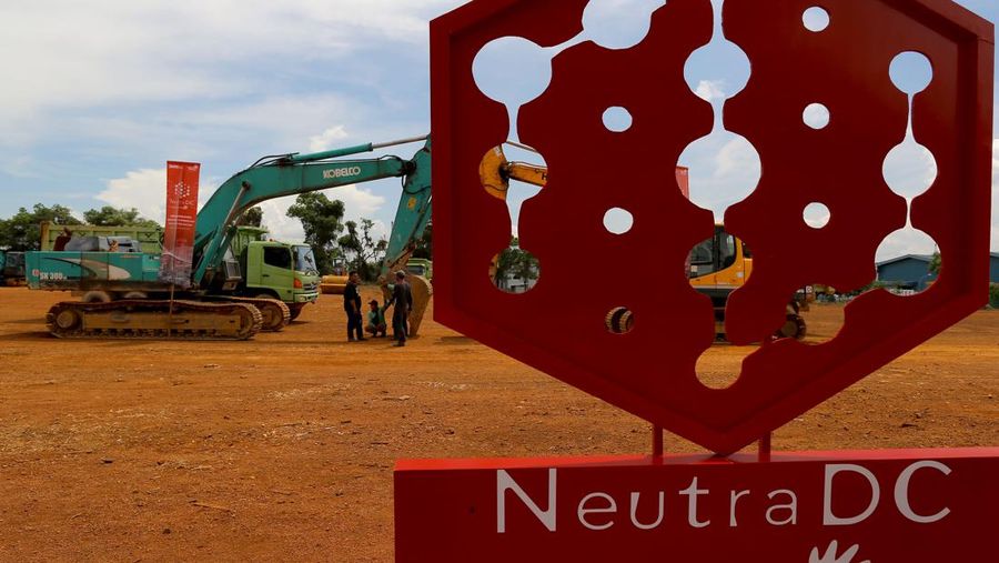 PT Telkomunikasi Indonesia (Persero) Tbk (TLKM) melalui anak usahanya NeutraDC, menggelar ground breaking pembangunan data center berkapasitas 51 MW di Batam. (Dok. Detik/Rachman Haryanto)