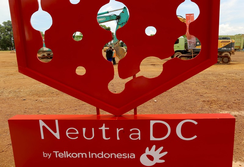 PT Telkomunikasi Indonesia (Persero) Tbk (TLKM) melalui anak usahanya NeutraDC, menggelar ground breaking pembangunan data center berkapasitas 51 MW di Batam. (Dok. Detik/Rachman Haryanto)