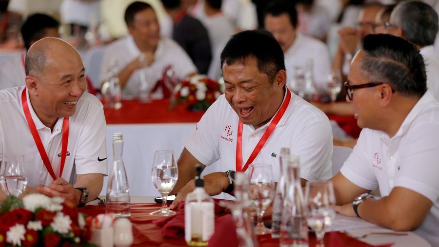 PT Telkomunikasi Indonesia (Persero) Tbk (TLKM) melalui anak usahanya NeutraDC, menggelar ground breaking pembangunan data center berkapasitas 51 MW di Batam. (Dok. Detik/Rachman Haryanto)