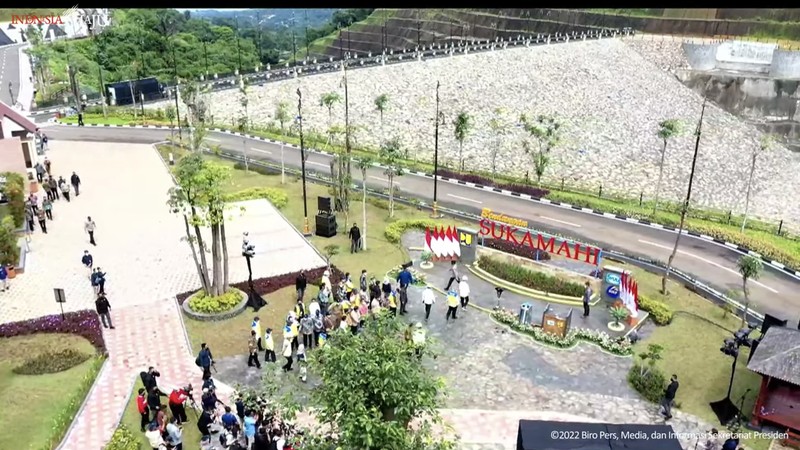 Presiden Jokowi Resmikan Bendungan Sukamahi, Kabupaten Bogor, 23 Desember 2022. (Tangkapan Layar Youtube Sekretariat Presiden)