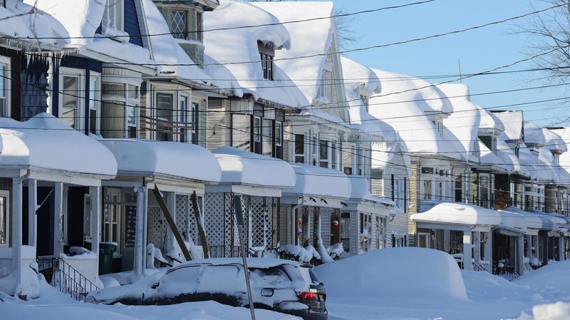 Badai musim dingin di New York, Amerika Serikat. (The Washington Post via Getty Images)