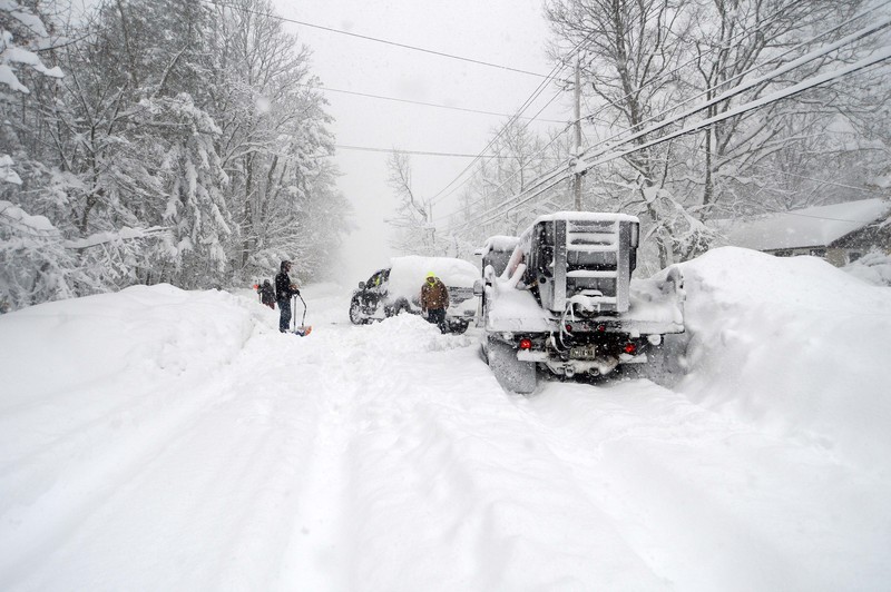 Badai musim dingin di New York, Amerika Serikat. (The Washington Post via Getty Images)
