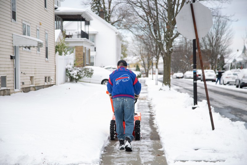 Badai musim dingin di New York, Amerika Serikat. (The Washington Post via Getty Images)