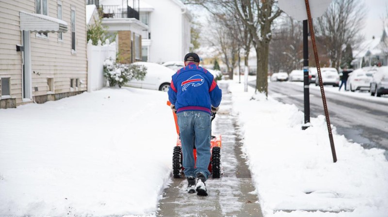 Badai musim dingin di New York, Amerika Serikat. (The Washington Post via Getty Images)