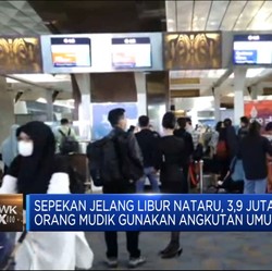 Video: Mudik Nataru, 3,9 Juta Orang Andalkan Angkutan Umum