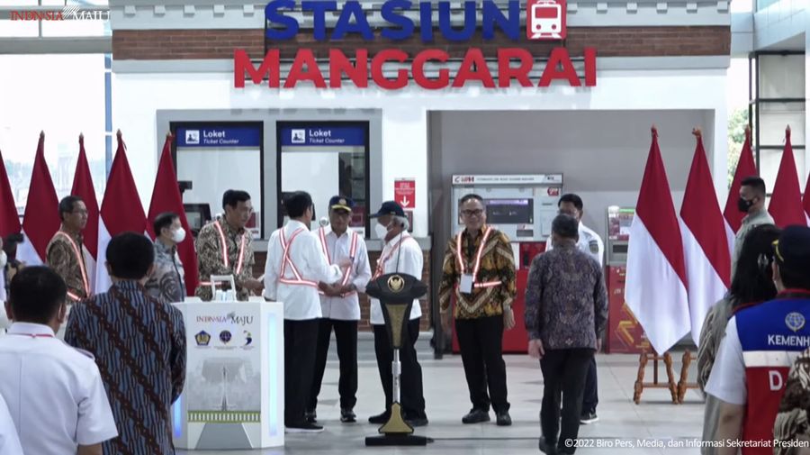 Peresmian Stasiun Manggarai Tahap I, Jakarta, 26 Desember 2022 (Tangkapan layar youtube Sekretariat Presiden RI)