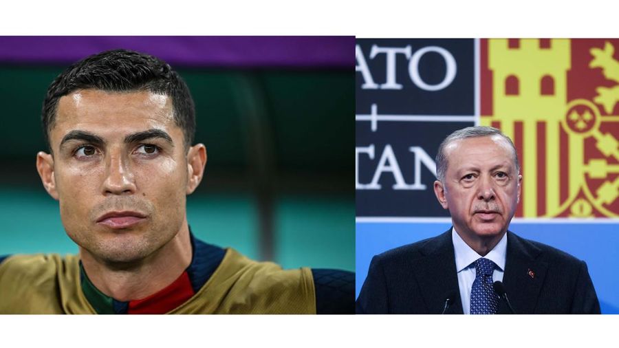 Ilustrasi Cristiano Ronaldo dan Erdogan