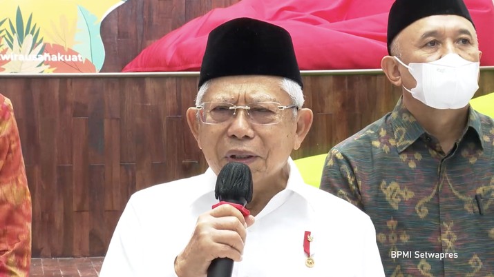 Keterangan Pers Wapres Ma'ruf Amin usai Resmikan PLUT UMKM Kabupaten Semarang. (Tangkapan Layar Youtube Wakil Presiden Republik Indonesia)
