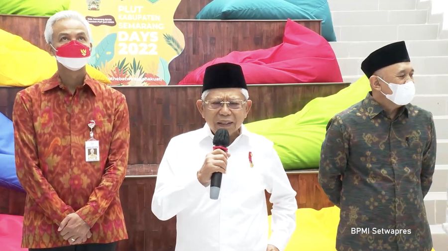 Keterangan Pers Wapres Ma'ruf Amin usai Resmikan PLUT UMKM Kabupaten Semarang. (Tangkapan Layar Youtube Wakil Presiden Republik Indonesia)