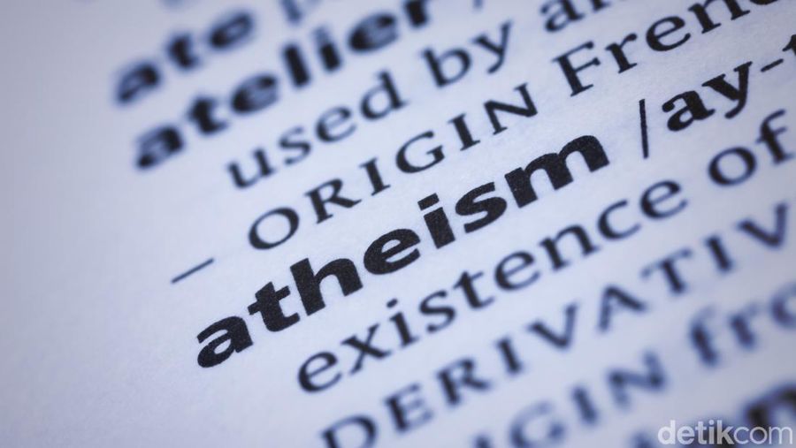 Dictionary word close-up of Atheism. Selective focus and Canon EOS 5D Mark II with MP-E 65mm macro lens.