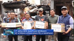 CT Arsa Beri Bantuan Sembako Ke Korban Kebakaran Pela Mampang