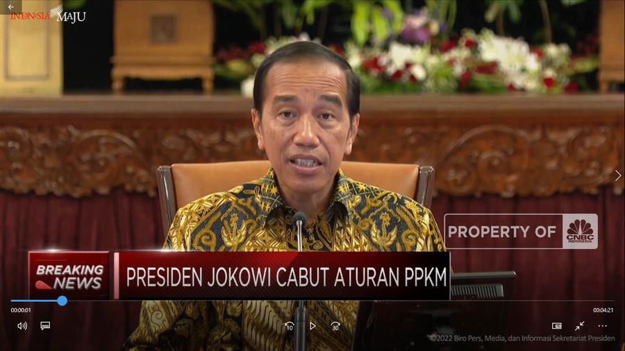 Presiden Jokowi Resmi Cabut Aturan PPKM  (CNBC Indonesia TV)