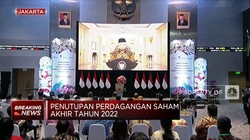 Wapres Ma'ruf Amin Tutup Perdagangan Saham BEI Tahun 2022
