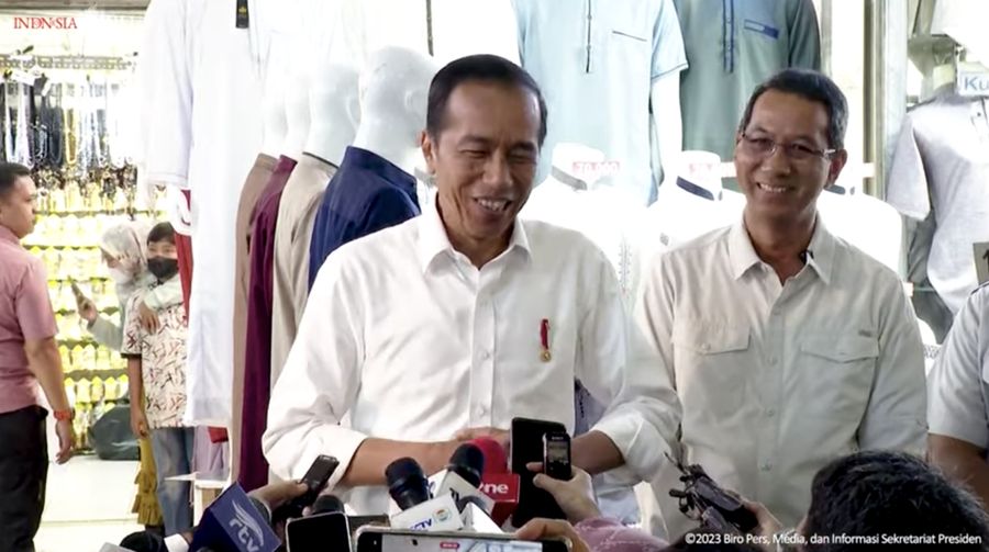 Keterangan Pers Presiden RI Setelah Meninjau Pasar Tanah Abang, 2 Januari 2023 (Tangkapan Layar Youtube)