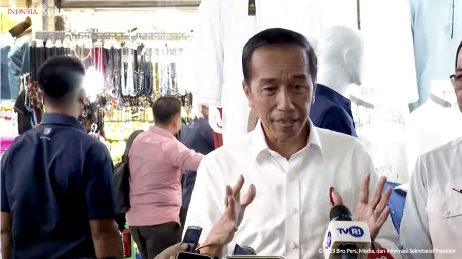 Keterangan Pers Presiden RI Setelah Meninjau Pasar Tanah Abang, 2 Januari 2023 (Tangkapan Layar Youtube)