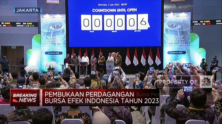 Presiden Jokowi Resmi Buka Perdagangan Bursa Perdana 2023 (CNBC Indonesia TV)