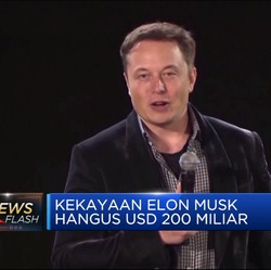 Kekayaan Elon Masuk Hangus USD 200 Miliar, Ke Mana Tuh?
