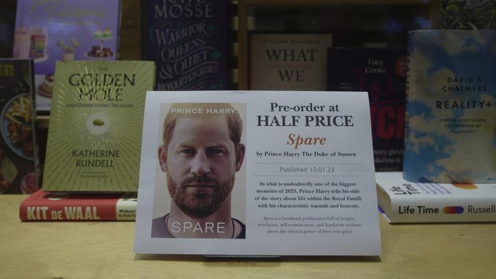 Britain Prince Harry A promotional poster of the new book