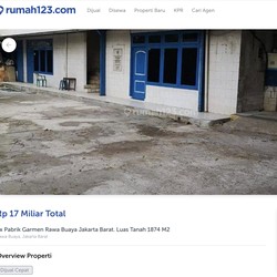 Seram, Kini Muncul Fenomena Pabrik di DKI Ramai Dijual