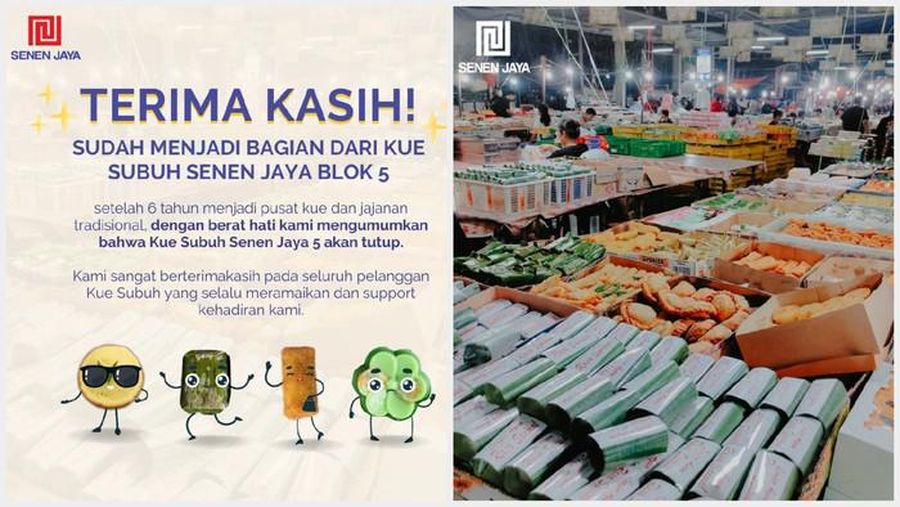 Pasar kue subuh (Dok: Twitter Senen Jaya)