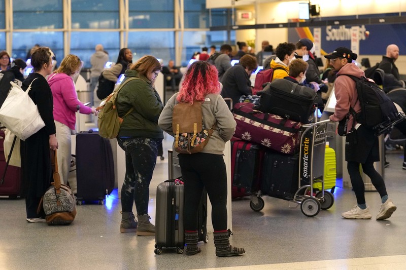 Pantauan dari sistem flightradar24 penerbangan domestik di seluruh wilayah Amerika Serikat (AS) terpaksa dihentikan Rabu (11/1/2023) pagi waktu setempat. (Tangkapan layar flightradar24)