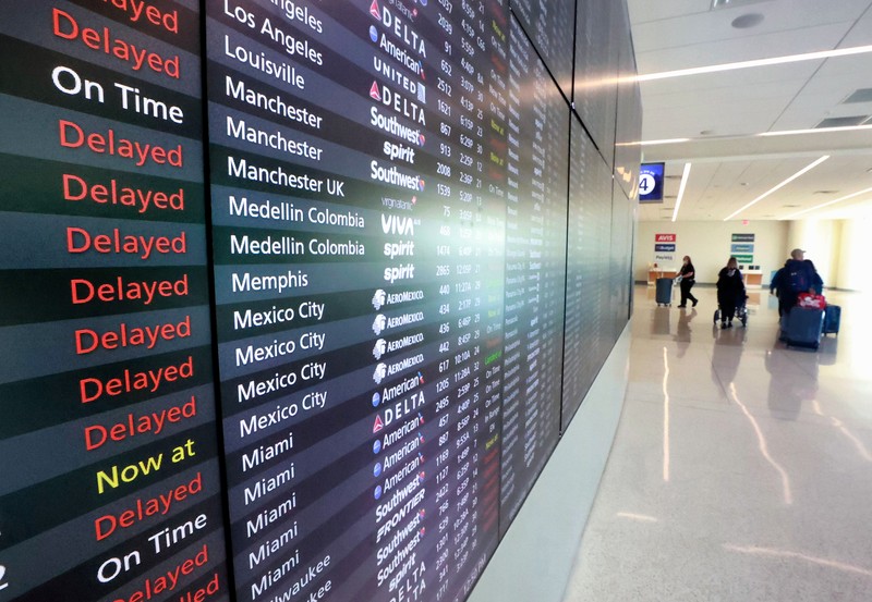 Pantauan dari sistem flightradar24 penerbangan domestik di seluruh wilayah Amerika Serikat (AS) terpaksa dihentikan Rabu (11/1/2023) pagi waktu setempat. (Tangkapan layar flightradar24) Pantauan dari sistem flightradar24 penerbangan domestik di seluruh wilayah Amerika Serikat (AS) terpaksa dihentikan Rabu (11/1/2023) pagi waktu setempat. (Tangkapan layar flightradar24)