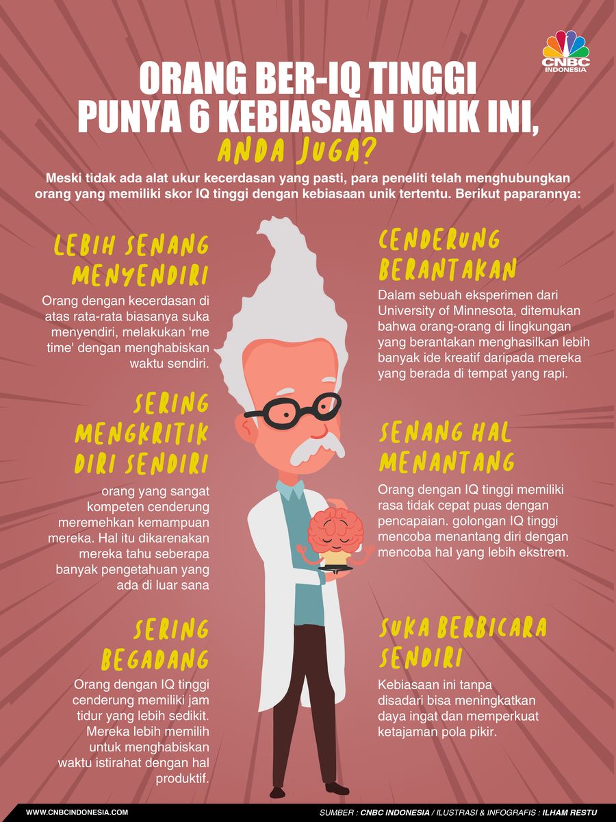 Orang Ber-IQ Tinggi Punya 6 Kebiasaan Unik Ini, Anda Juga? Orang Ber-IQ Tinggi Punya 6 Kebiasaan Unik Ini, Anda Juga?