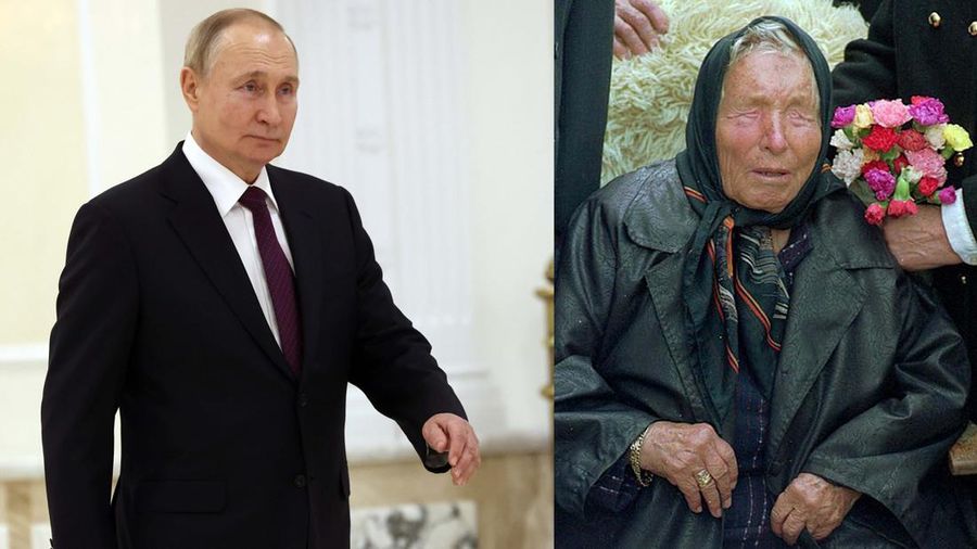 Kolase Putin dan Baba Vanga.