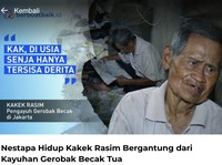 Kisah Hidup Kakek Surasim Bergantung dari Kayuhan Becak Tua