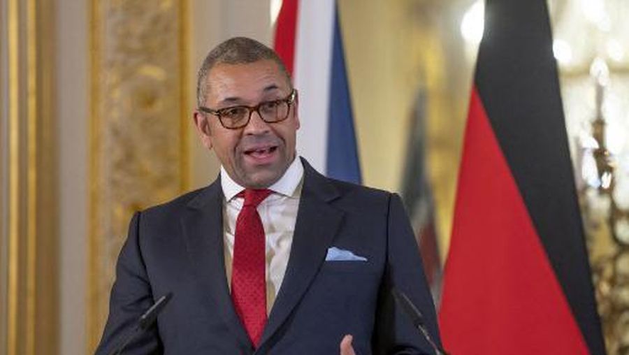Britain's Foreign Secretary James Cleverly speaks during a joint press conference with his German counterpart following the first UK-Germany Strategic Dialogue meeting at Lancaster House in London on January 5, 2023. (Photo by Kin Cheung / POOL / AFP)